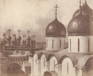 Moskou, koepels van kerken in het Kremlin, 1852