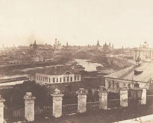 Moskou, het Kremlin in de verte, 1852