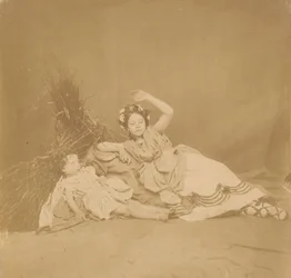 Koninklijke kinderen in tableau van de seizoenen, 1854