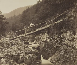 De Brug van de Mijnwerkers, op de Llugwy, Noord-Wales