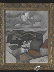 Landschap Met Een Dorp, De Heuvels Voorbij Meulan