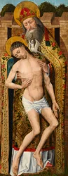 Heilige Drie-eenheid, buitenpaneel van de Weston-drieluik, c.1480