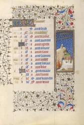 Een man warmend bij een vuur