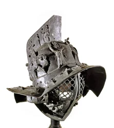 Bronzen helm van gladiator