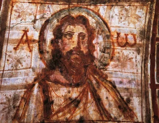 Buste van Christus, catacomben van Commodilla, Rome