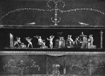 Cherubijnen die geld maken, fries uit de Oecus van het Huis van de Vettii, ca. 50-79 AD