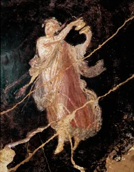 Danser met cimbalen (fresco)