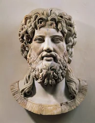 Hoofd van Asclepius of Zeus (marmer)