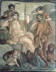Hercules ontdekt Telephus, c.70 AD, Romeins, verwijderd uit de 