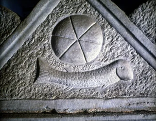 Ictus: vis, christelijk symbool. 2e eeuw.