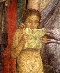 Initiatieriten van de cultus van Dionysus, fresco uit de Villa Dei Mysteri