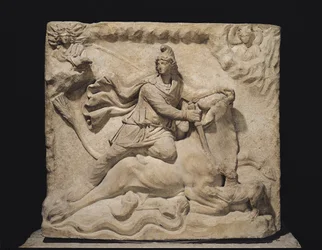 Mithras die de Stier Offert, 2e-3e eeuw (marmer)