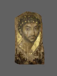 Mummieportret van een man, Egypte, Fayum-regio