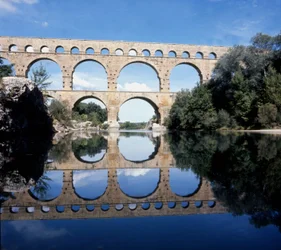 Pont du Gard. Romeins aquaduct uit de tweede helft van de 1e eeuw.