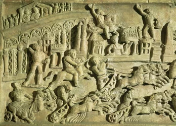 Reliëf dat spellen in het Circus Maximus afbeeldt