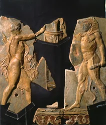 Reliëf uit het gebied van de tempel van Apollo, Palatijnse heuvel, Rome