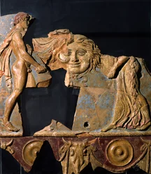 Reliëf uit het gebied van de Tempel van Apollo, Palatijnse Heuvel, Rome (terracotta)