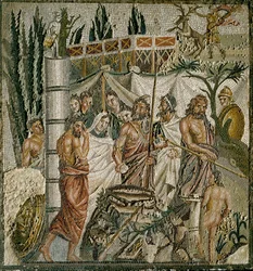 Romeinse kunst: Het offer van Iphigenie