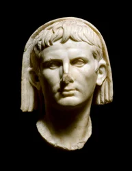 Romeinse kunst: hoofd van keizer Augustus (Caius Julius Caesar Octavianus Augustus)