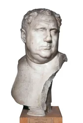 Romeinse kunst: "Buste van Vitellius (15-69) Romeinse keizer" 2e eeuw (marmer)