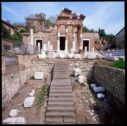 Romeinse kunst: uitzicht op het capitool (capitolium), 73 n.Chr., Brescia Italië
