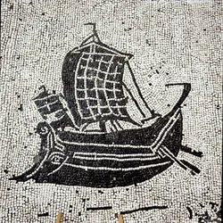 Sabratha-schip keert terug naar de haven van Ostia