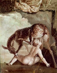 Telephus gezoogd door de hinde (fresco)
