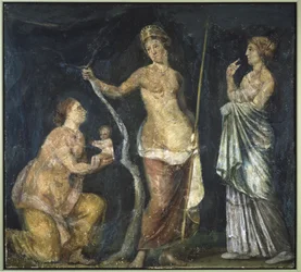 De geboorte van Adonis, fragment uit het Gouden Huis van Nero, Rome, c.64-68