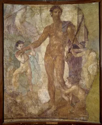 Theseus Bevrijder (en de Minotaurus). Fresco