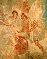 Ulysses en Diomedes herkennen Achilles vermomd als de vrouwelijke Pyrrha tussen de dochters van Lycomedes op Skyros