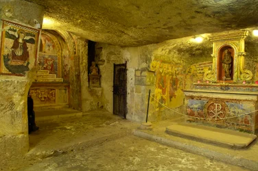 Uitzicht op de catacomben van Sint-Agatha in Rabat, Malta