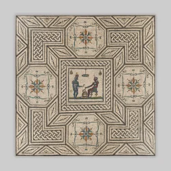 Mozaïekvloer met Egyptiserende scène, ca. 130-150 na Christus