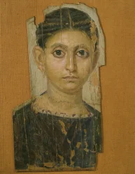 Mummie vrouwelijk portret, uit Fayum, laat 3e eeuw na Christus