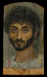 Portret van een mager, bebaarde man, 160-180 n.Chr.