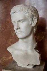 Kunst Rome Buste van de keizer Caligula (12 - 41 AD) marmer