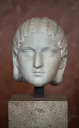 Kunst Rome Hoofd van keizerin Barbia Orbiana (3e eeuw), marmer