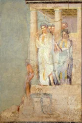 Fresco met Iphigenia in Tauris, uit Huis van Caecilius Iucundus, Pompeii