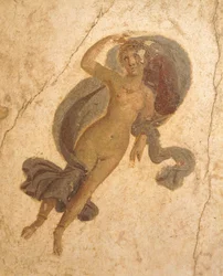 Fresco met de Lente, uit het Huis van de Geliefden, Pompeii, Campania, Romeinse Beschaving