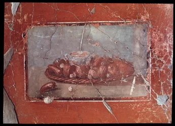 Fresco van Cryptoporticus van casa dei cervi, 5e eeuw v.Chr.-1e eeuw n.Chr.