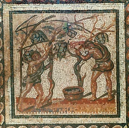 Druiven plukken (mozaïek)