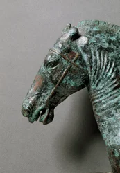 Romeinse kunst: galopperend paard (detail)