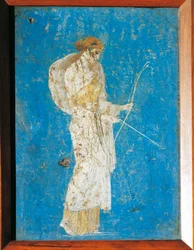 Romeinse fresco met Diana, uit Pompeï, Italië