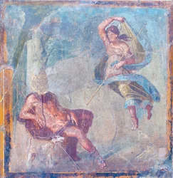 Selene en Endymion, 62-79 na Chr., uit Herculaneum (fresco)