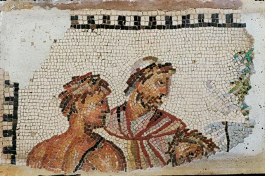 Odysseus en zijn zoon Telemachos (mozaïek)