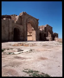 Uitzicht op Romeinse tempel