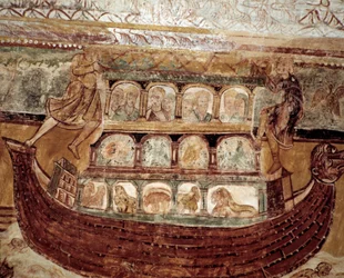 De boog van Noach (fresco van het plafond)