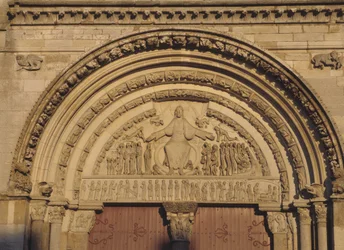 Tympanon van de kathedraal van Vézelay (Yonne 89)