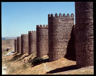 Uitzicht op de muren van Avila, Spanje