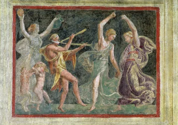 Het huis van metamorfose, dansende Maenaden