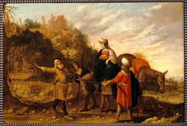 Guehazi keert terug van het huis van de Sunamite en gaat Elisee ontmoeten. 1644 ...